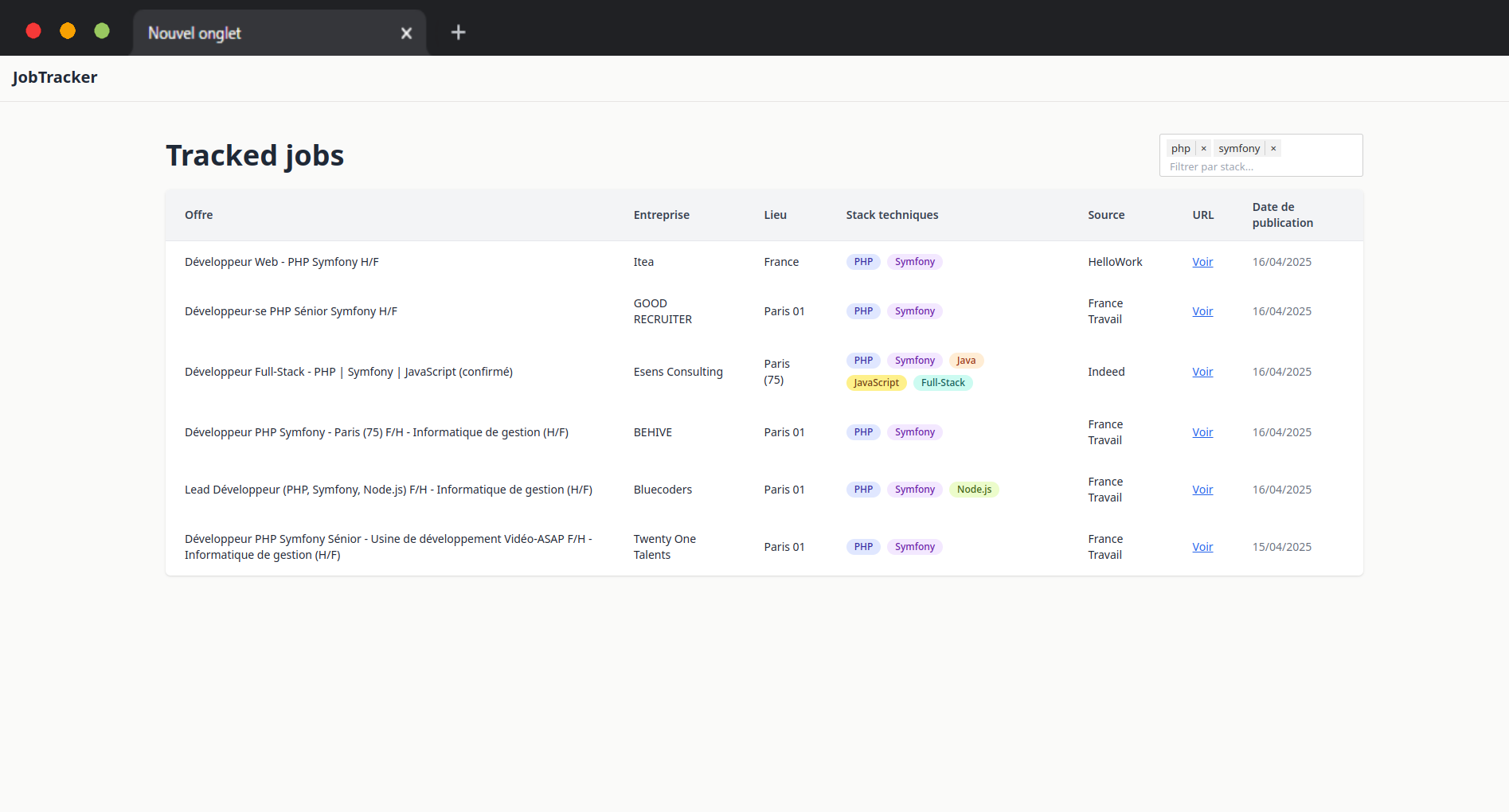 JobTracker - Détails d'une offre
