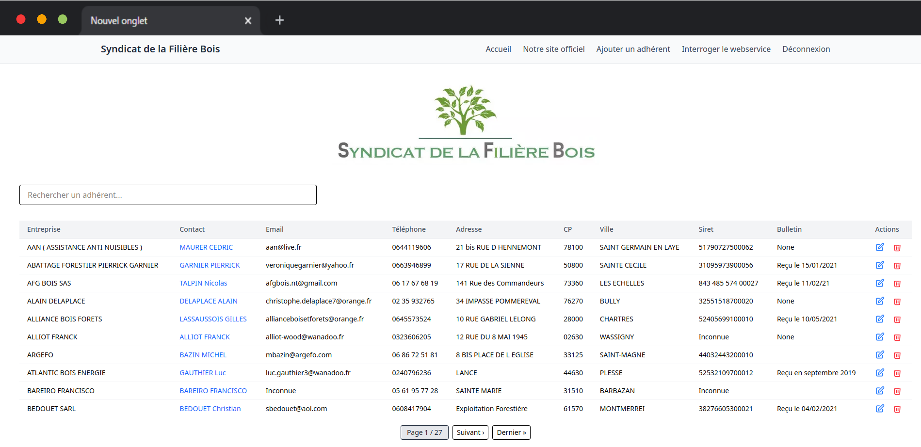 SFB - Page d'accueil
