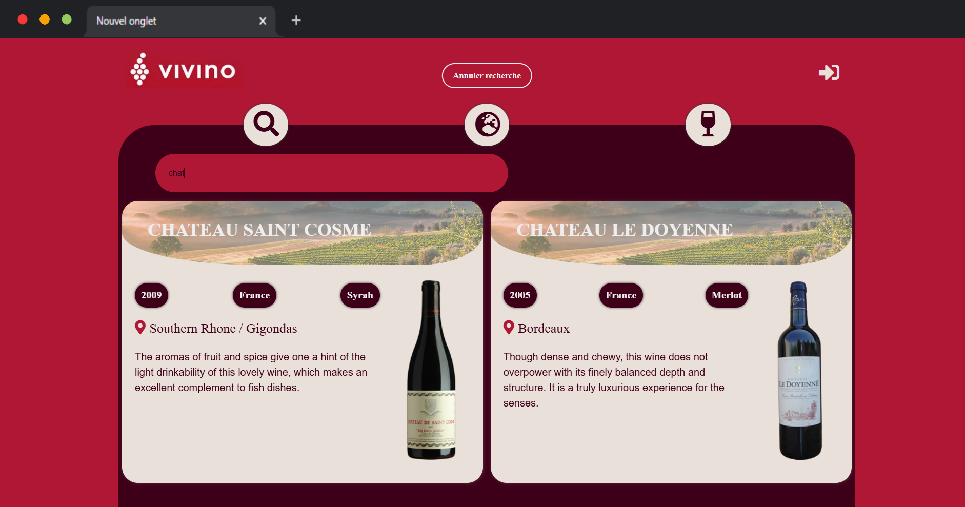 Vivino - Catalogue des vins