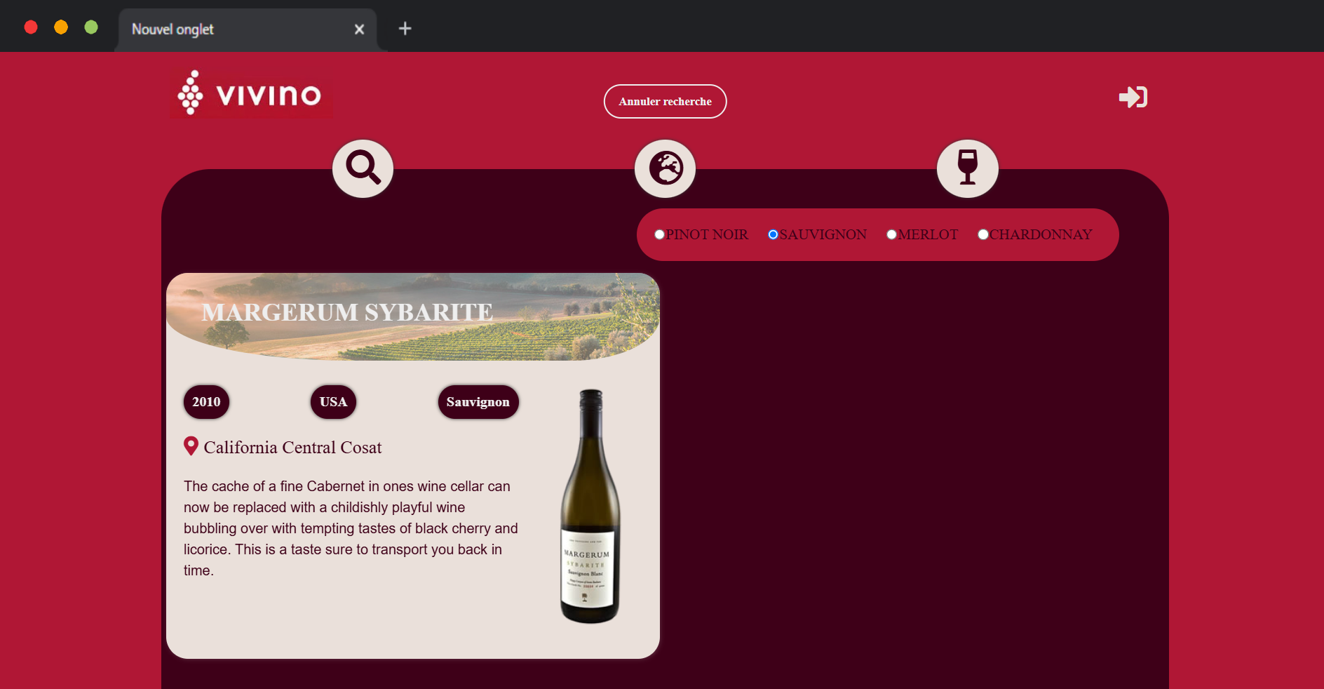 Vivino - Fiche produit